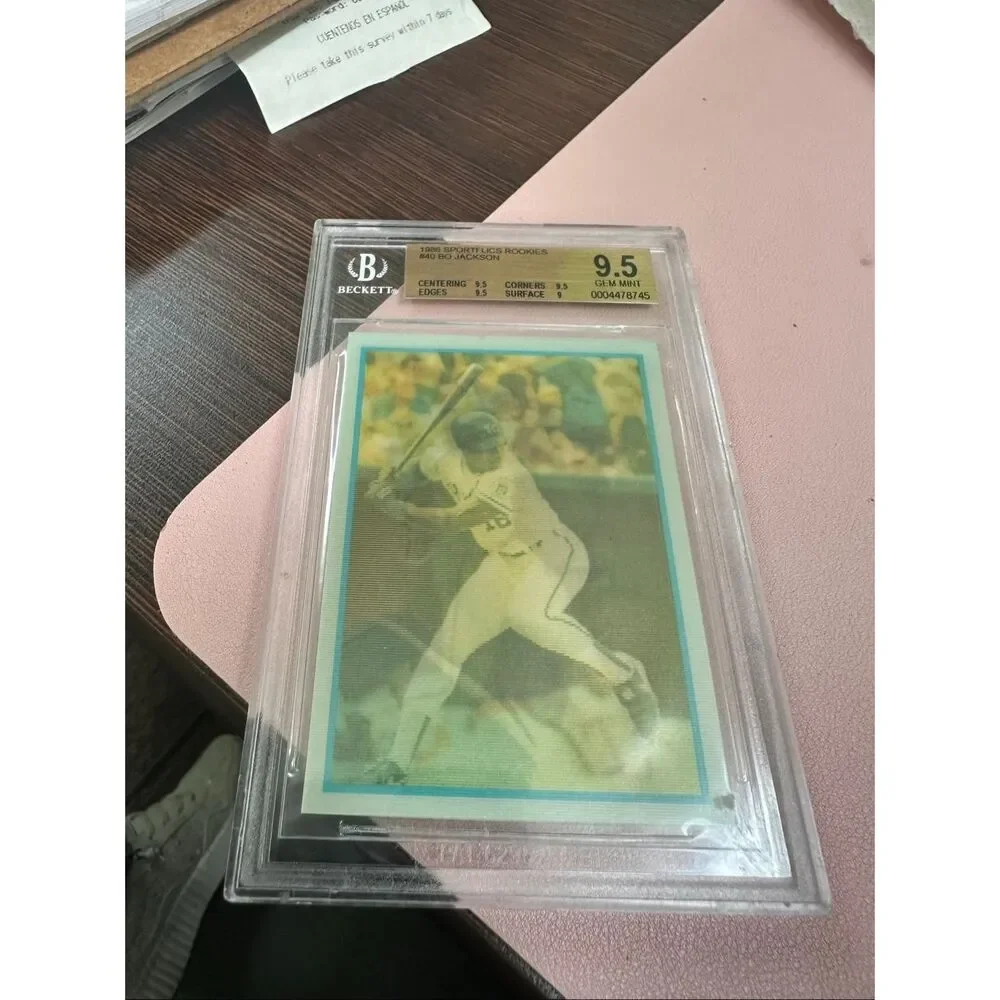1986 Sportflics Bo Jackson Rookie #40. BGS 9.5 Gem Mint. Royal RC. Rare Halo Gra